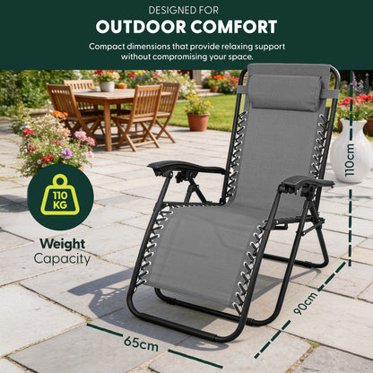 PREMIUM Zero Gravity Chairs Set of 2