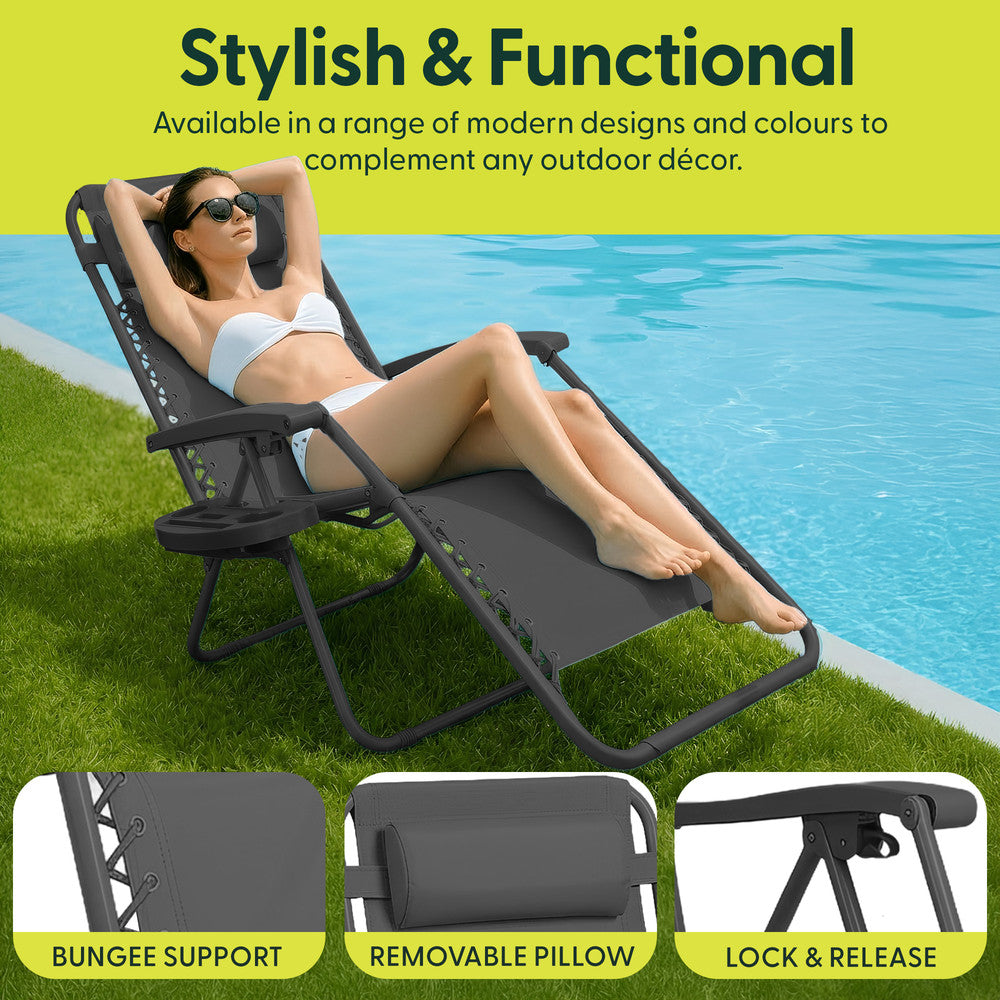 PREMIUM Zero Gravity Chairs Set of 2