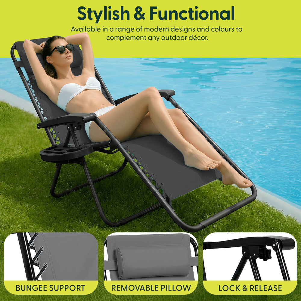PREMIUM Zero Gravity Chairs Set of 2