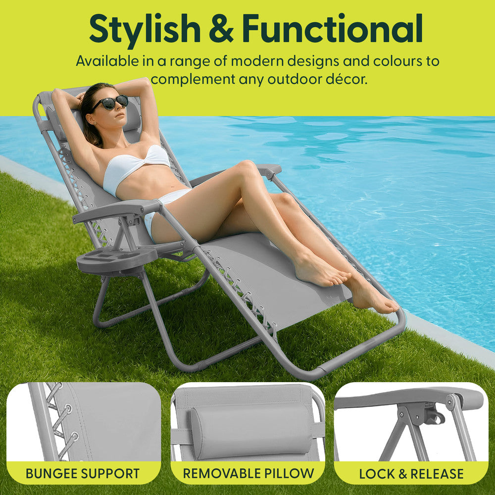 PREMIUM Zero Gravity Chairs Set of 2