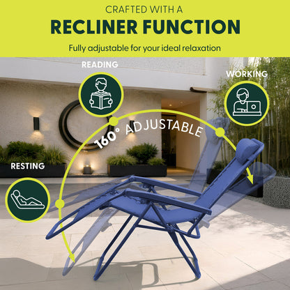 PREMIUM Zero Gravity Chairs Set of 2