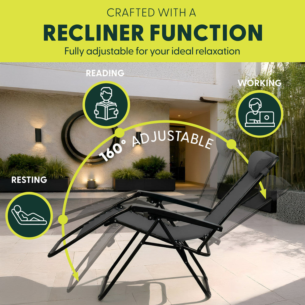 PREMIUM Zero Gravity Chairs Set of 2