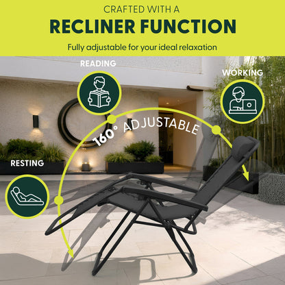 PREMIUM Zero Gravity Chairs Set of 2