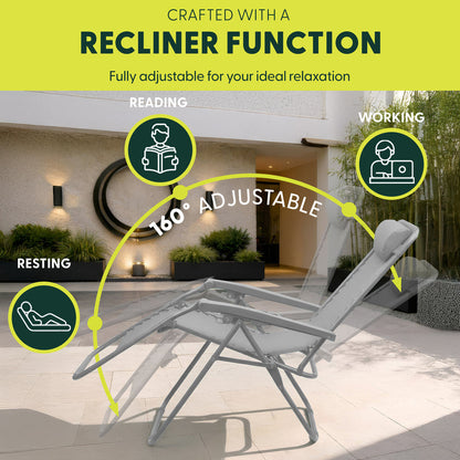 PREMIUM Zero Gravity Chairs Set of 2