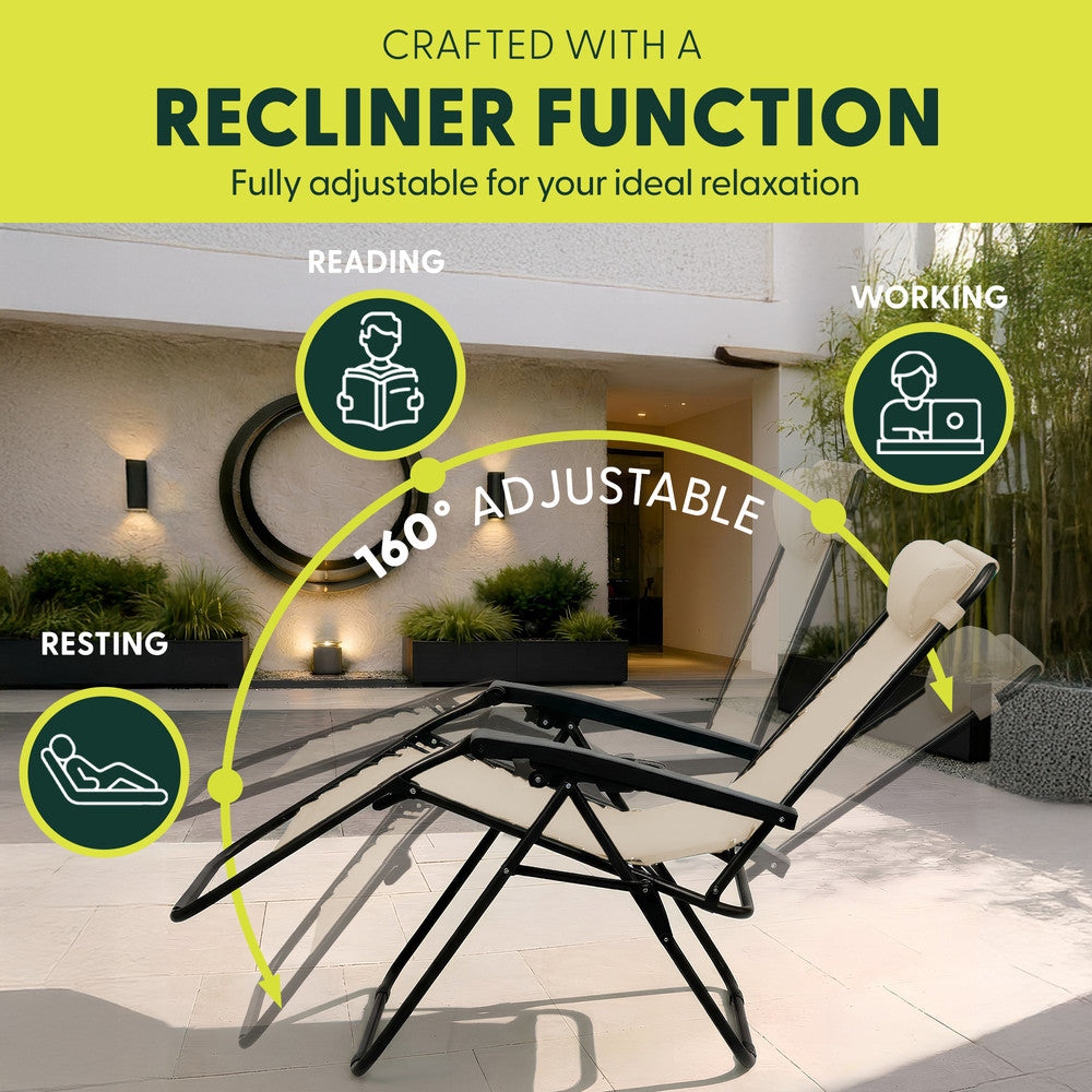 PREMIUM Zero Gravity Chairs Set of 2