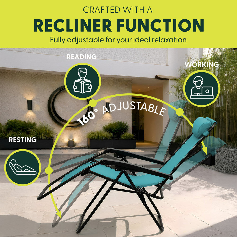PREMIUM Zero Gravity Chairs Set of 2