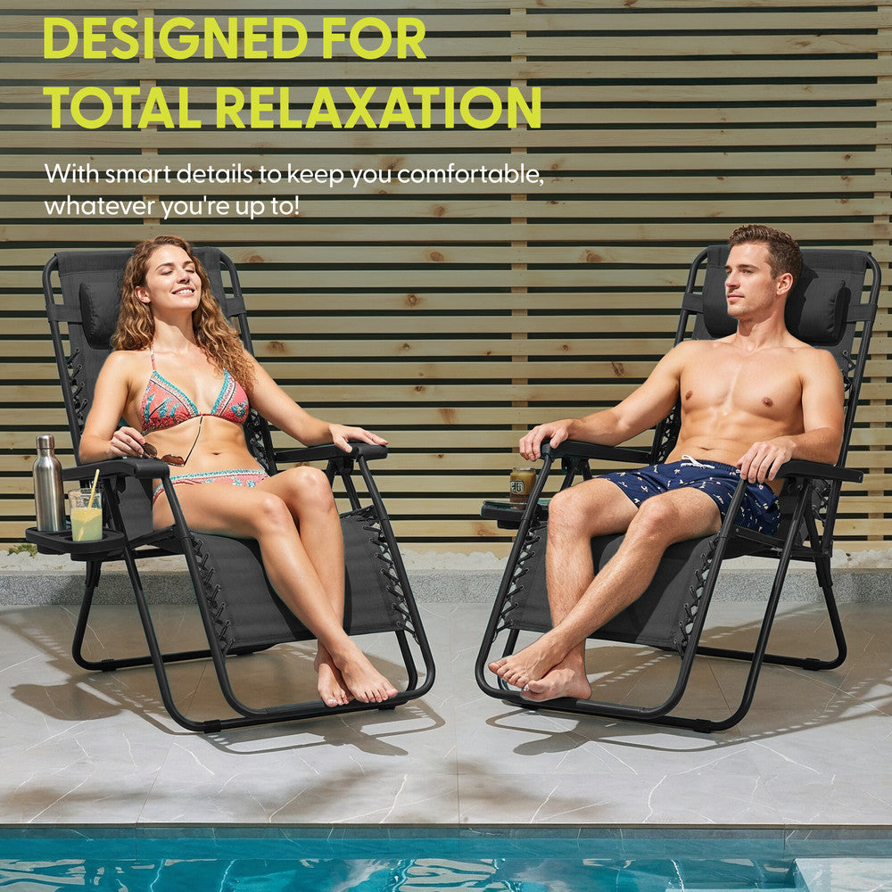 PREMIUM Zero Gravity Chairs Set of 2