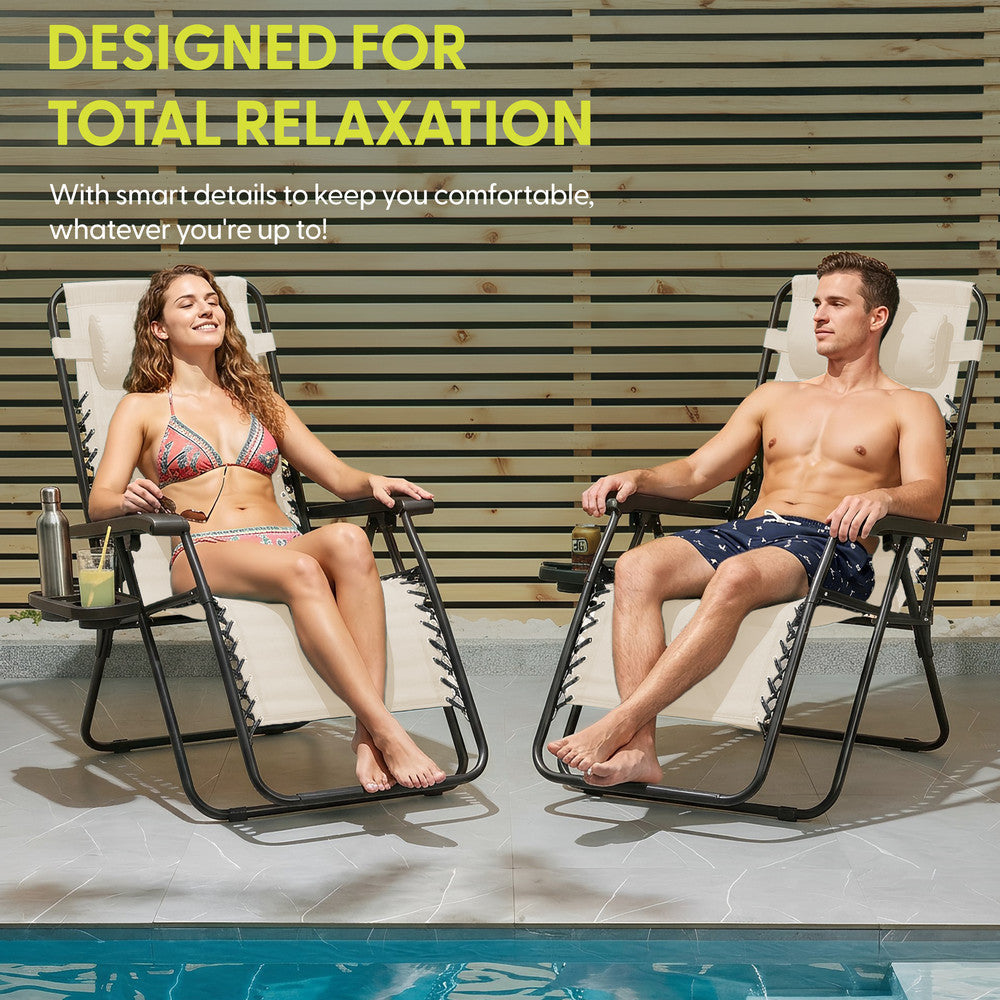 PREMIUM Zero Gravity Chairs Set of 2