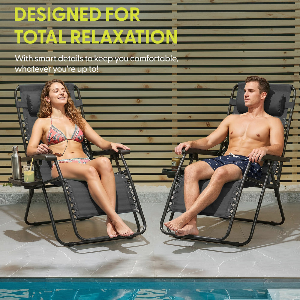 PREMIUM Zero Gravity Chairs Set of 2
