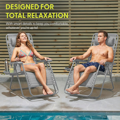 PREMIUM Zero Gravity Chairs Set of 2